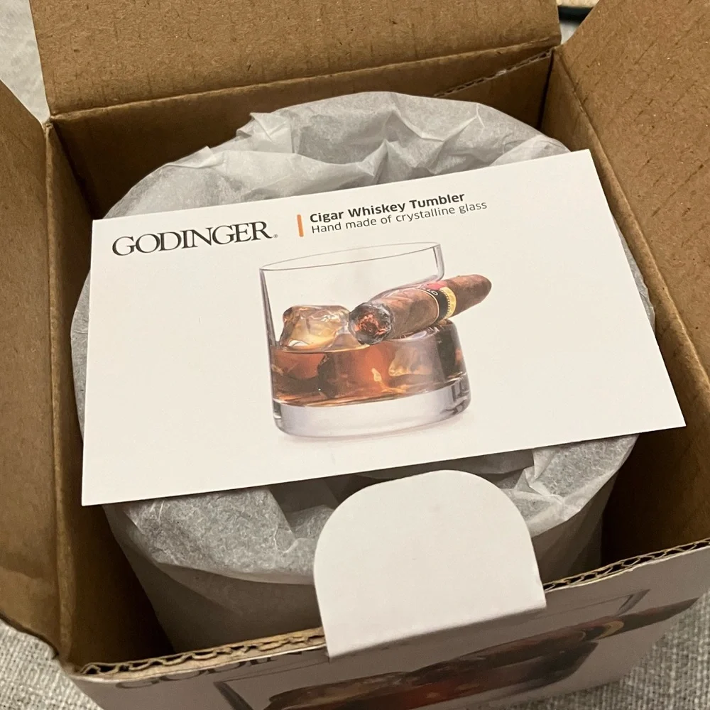 Cigar Whiskey Tumbler, 12 oz capacity, Godinger